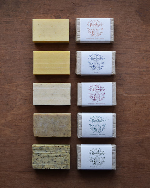 Soap collection by The Raw Soap Company at Lewes Map Store