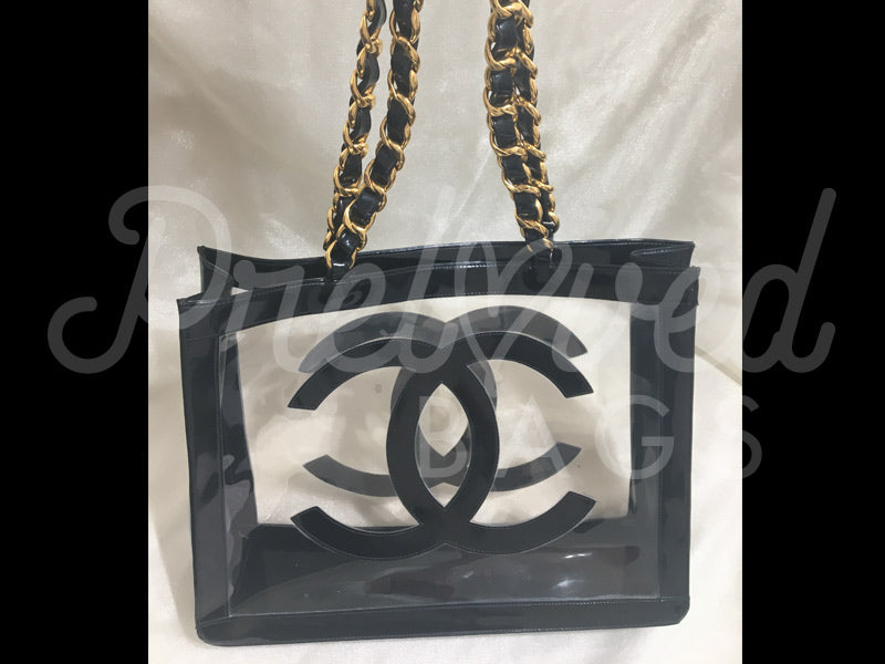 chanel clear tote bag