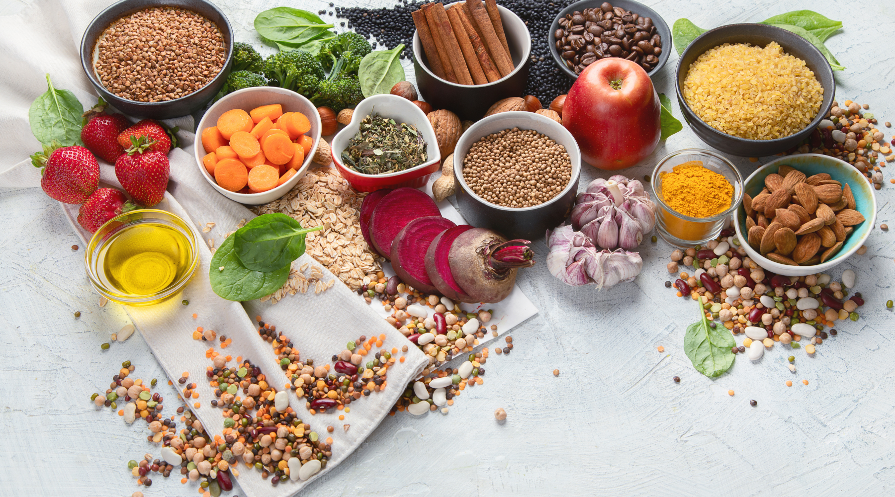 detoxifying food on kitchen counter