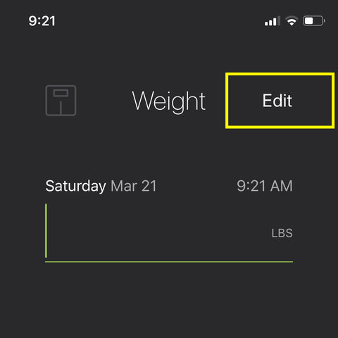 Edit Weight in Senza App