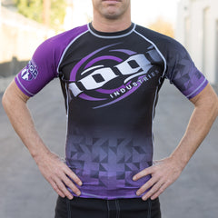 Nogi Purple Short Sleeve Velox Ranks Competitor Rank Rashguard IBJJF approved