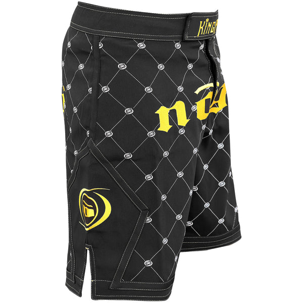 Kingpin 2.0 Black and Gold MMA Fight Shorts LE – NoGi Industries