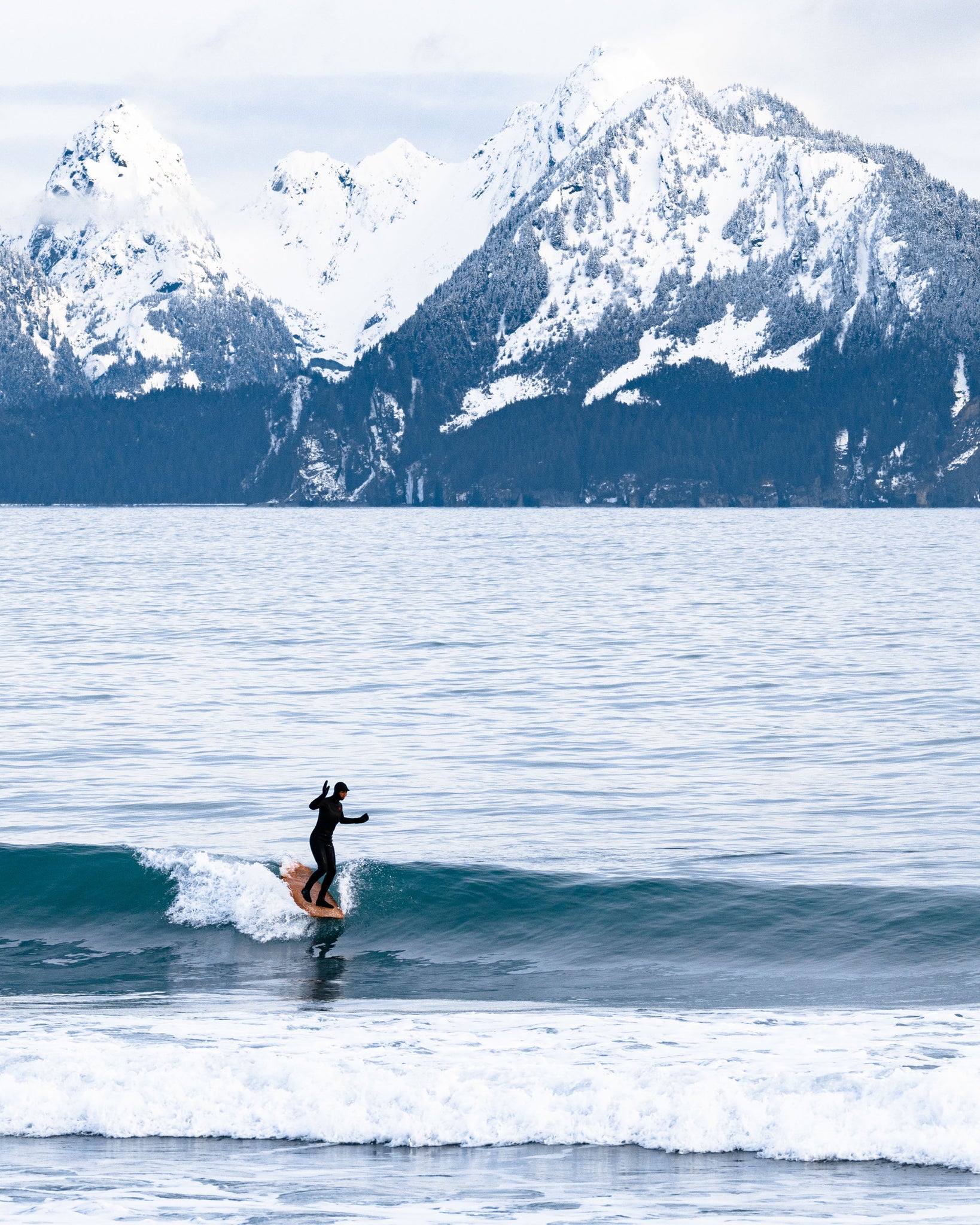 Anna Gudauskas Surfing Alaska