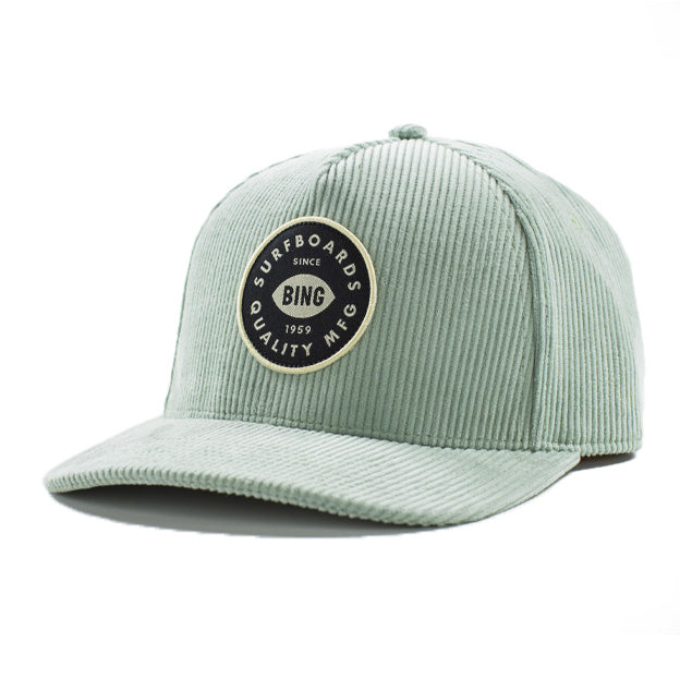 Feet Down Beat Down- Leather Patch Hat - Bent Brim Cap Olive and Tan