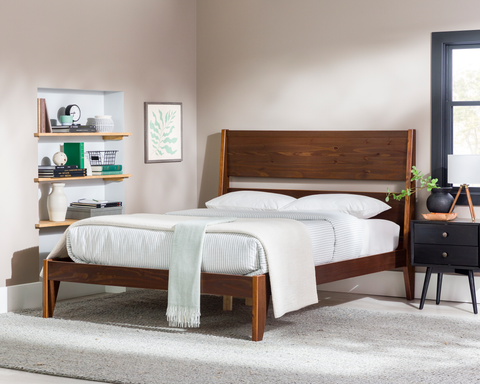 Walker Edison solid wood bed frame