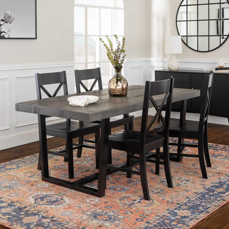 walker edison black dining table