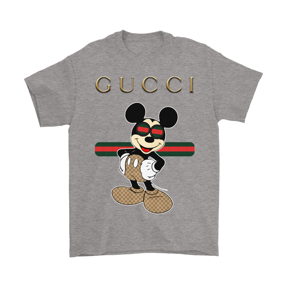 Gucci Stripe Happy Stylish Mickey Mouse  Shirts Teeqq