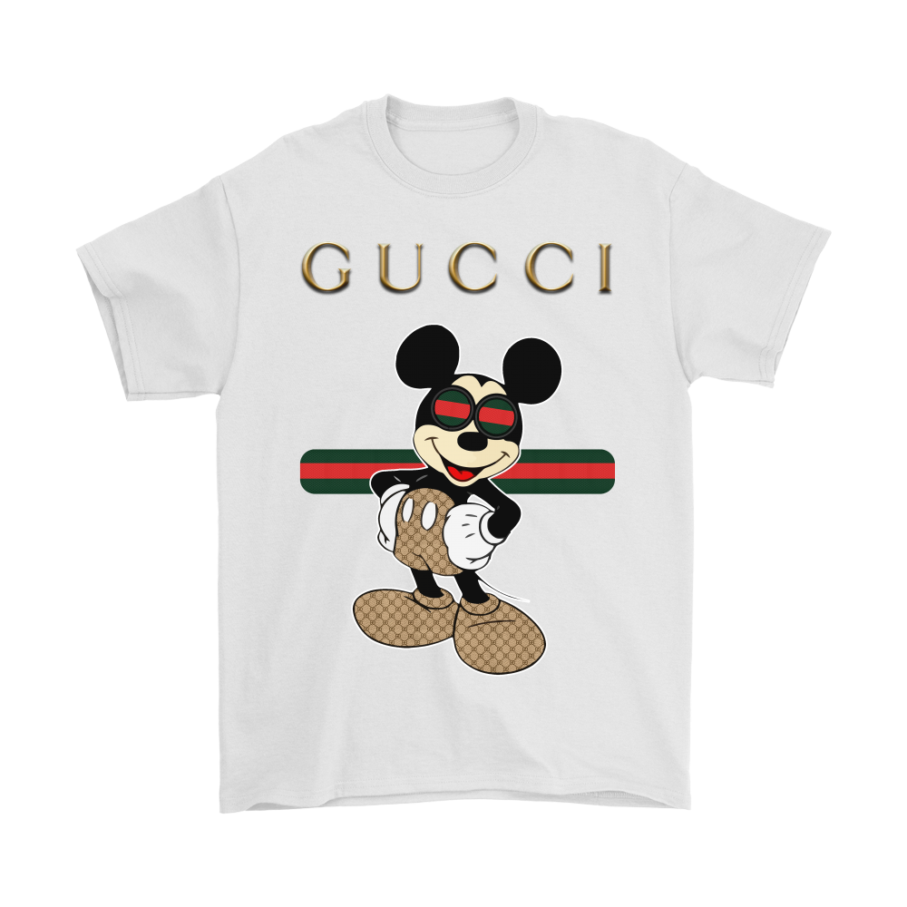 Gucci Stripe Happy Stylish Mickey Mouse Shirts – Teeqq