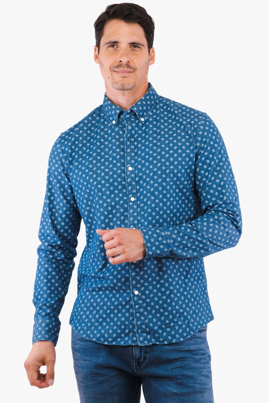 Shop Option-Michael Kors Indigo Denim Shirt (Kors-Cf2400H792-405) –  Boutique Option