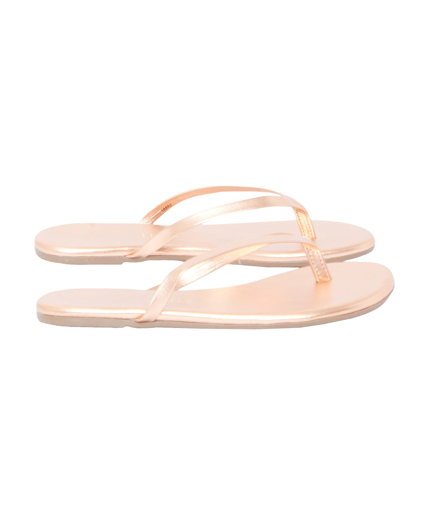 rose gold flip flops