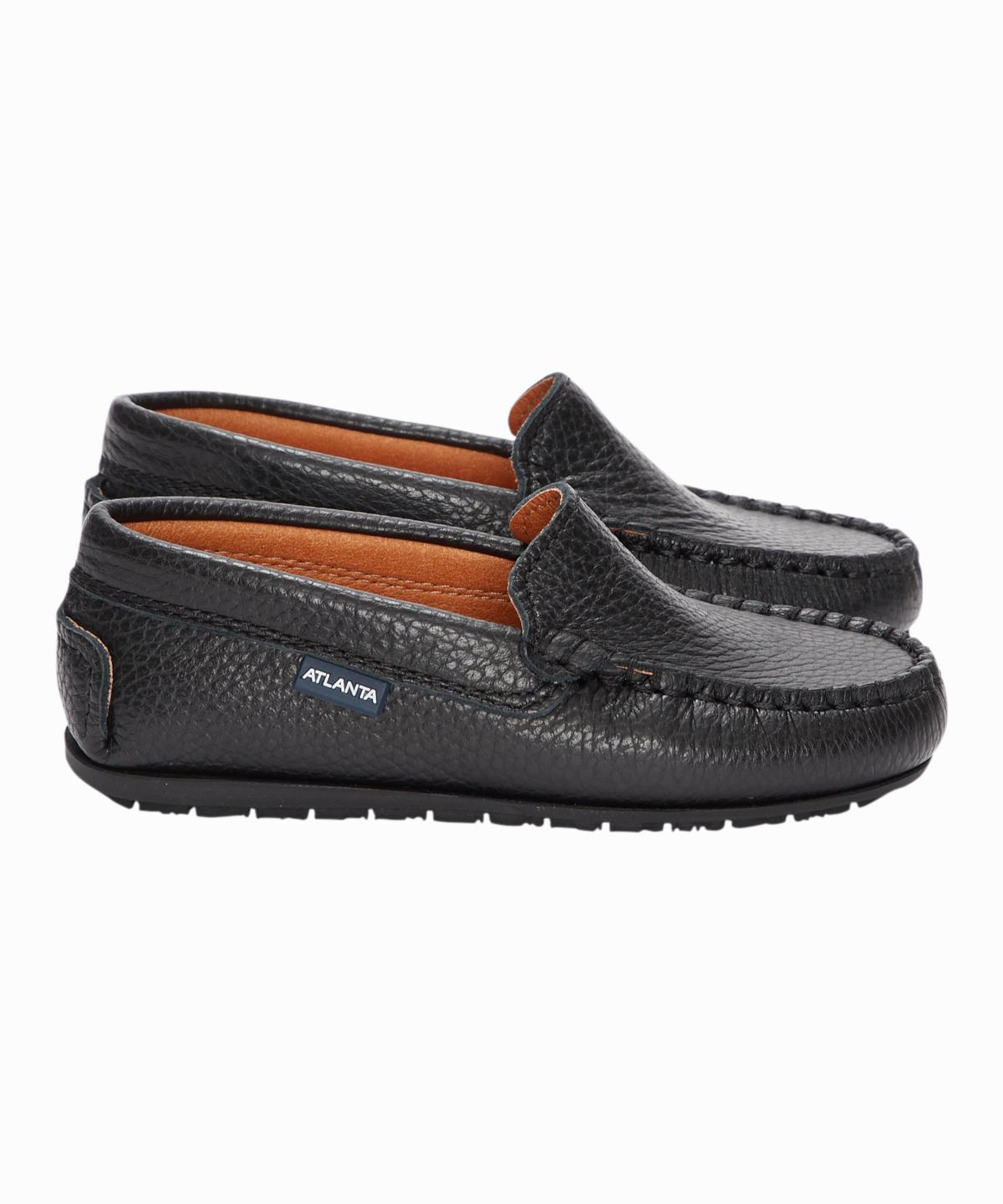 Atlanta Moccasin Black Leather Loafer 