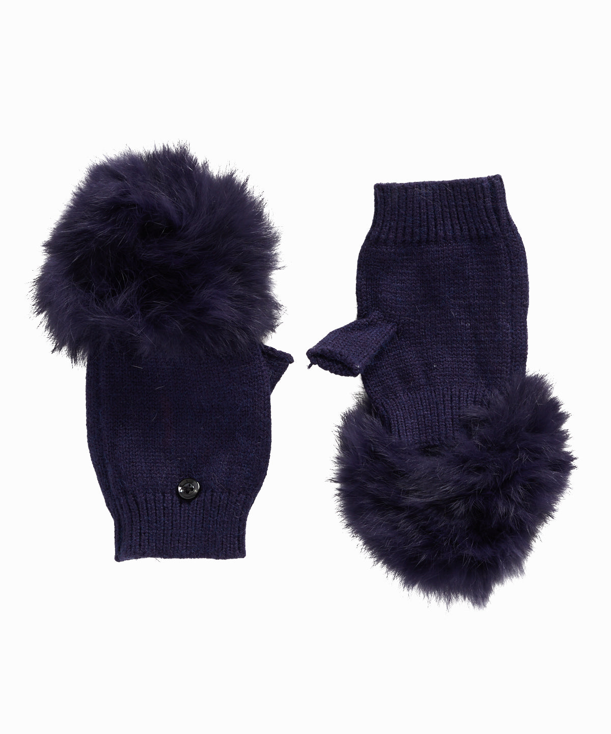 rabbit fur mittens