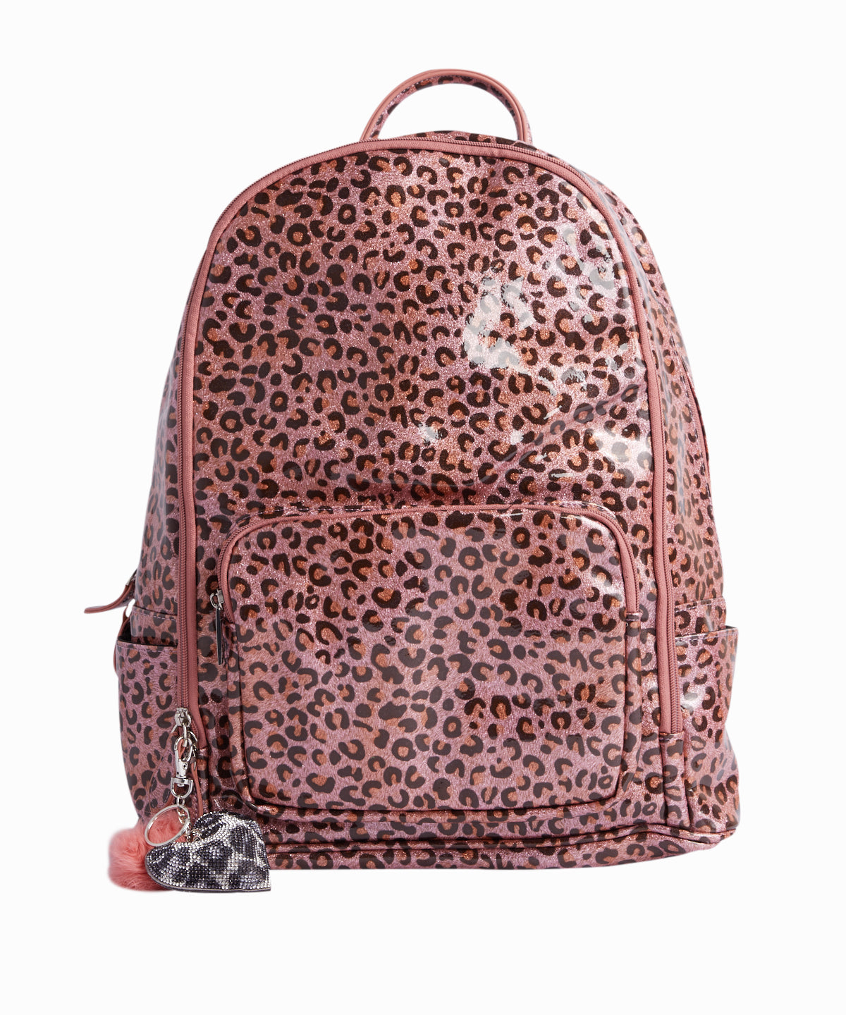 pink leopard print backpack