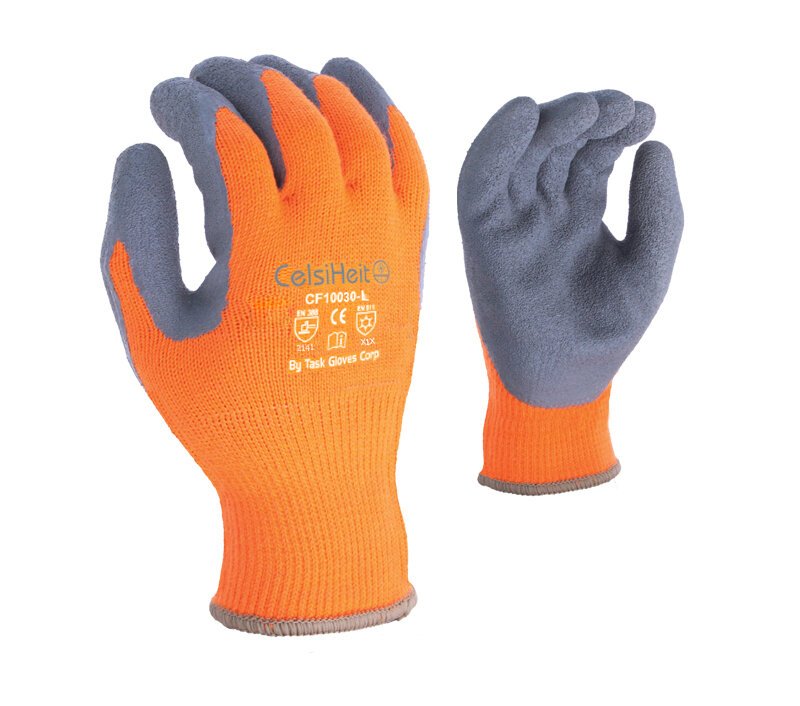 Ansell Monkey Grip™ Orange Vinyl Raised Finish Safety Cuff Gloves