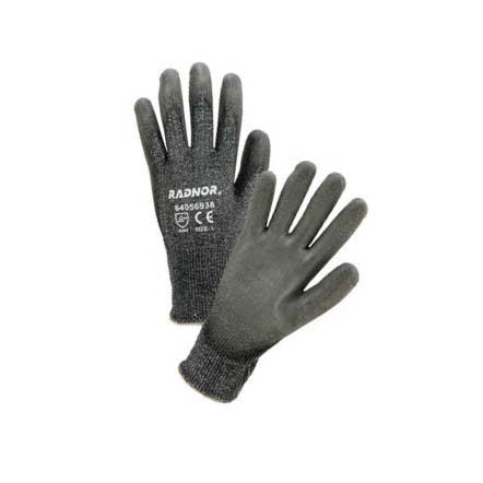 Radnor Dark Gray HPPE Cut Level 2 PU Coated Glove