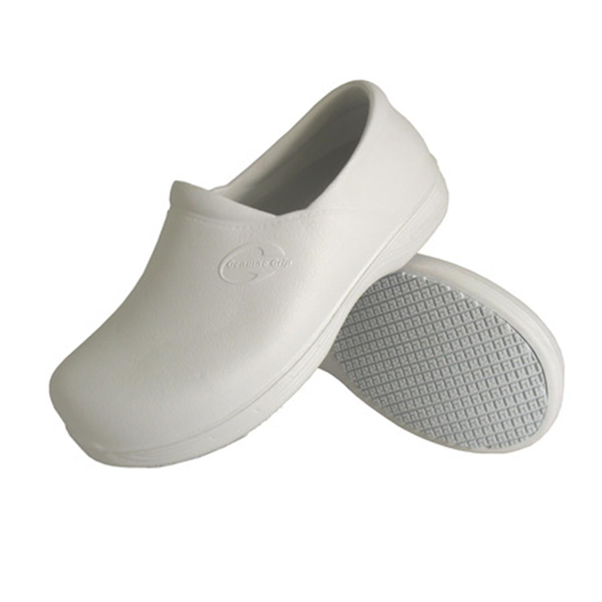 Genuine Grip® 3805 Men's Wide Width White Ultra Light Waterproof Non-Slip  Injection Clog