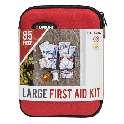 Lifeline -4184AAA AAA 85 Piece Commuter First Aid Kit packaged in compact  hard shell foam carry case, ideal for emergency use in cars, camping