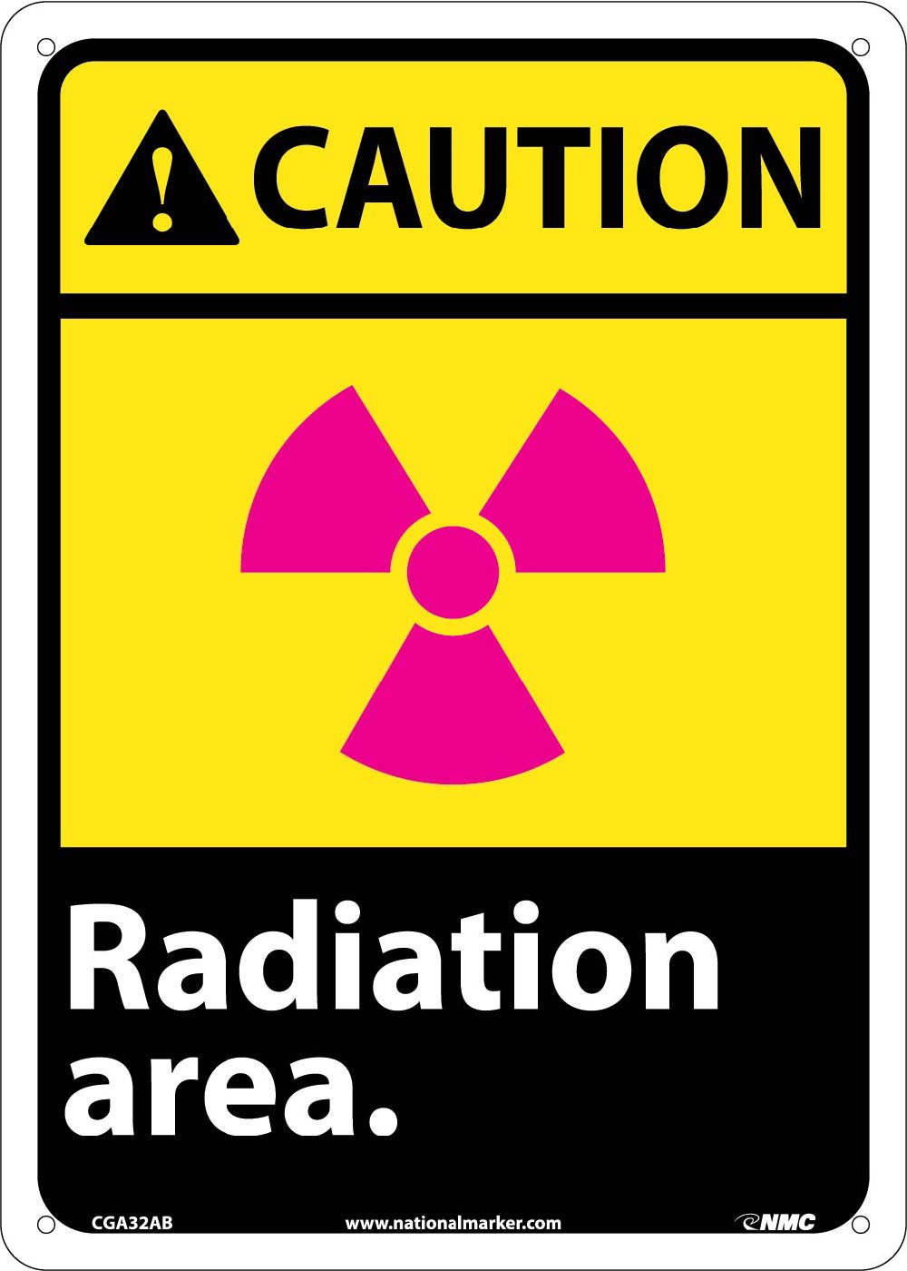 Caution Radiation Area Sign – eSafety Supplies, Inc