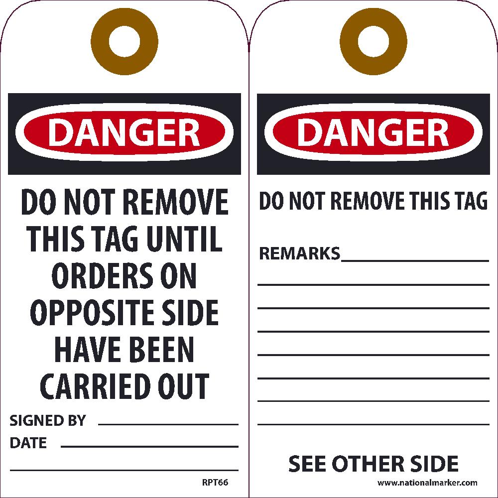 Danger Do Not Remove This Tag - Pack of 25 – eSafety Supplies, Inc