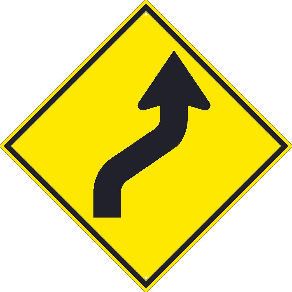 Arrow Graphic Left Lane Shift Sign 30x30 080 Hip Ref Alum Tm243 Esafety Supplies Inc 8391