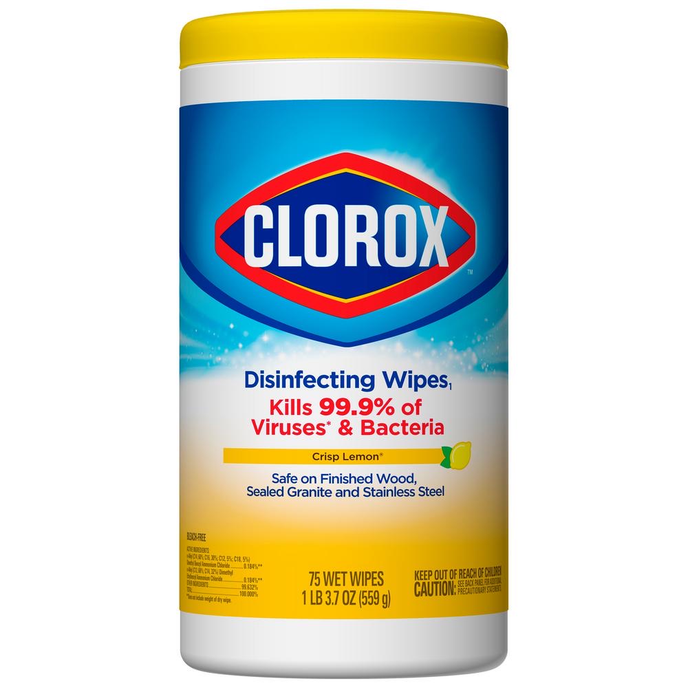 Clorox Disinfecting Wipes, Lemon Fresh - 35 count, 9.1 oz canister