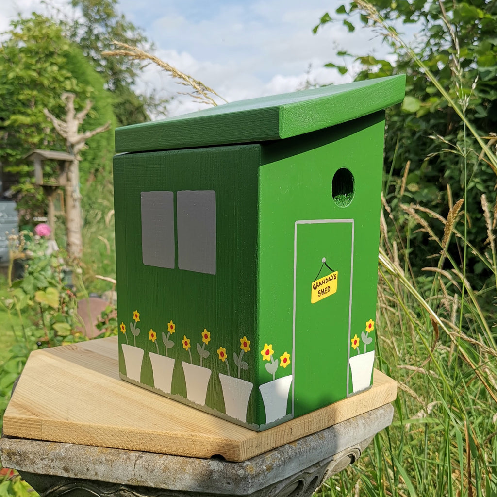 Garden Shed Bird Box Unique Gift for Gardeners Birthday Gift