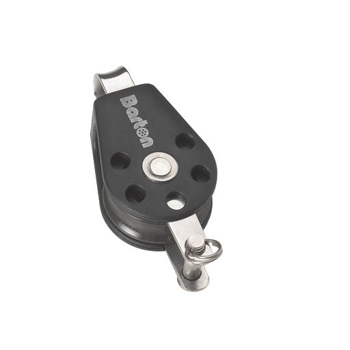 Barton Marine 35mm Single Block w/Fixed Eye & Becket (8mm Line)