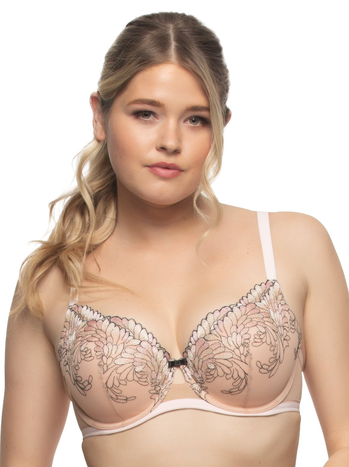 Image of Aura Embroidered<br>Contour Bra