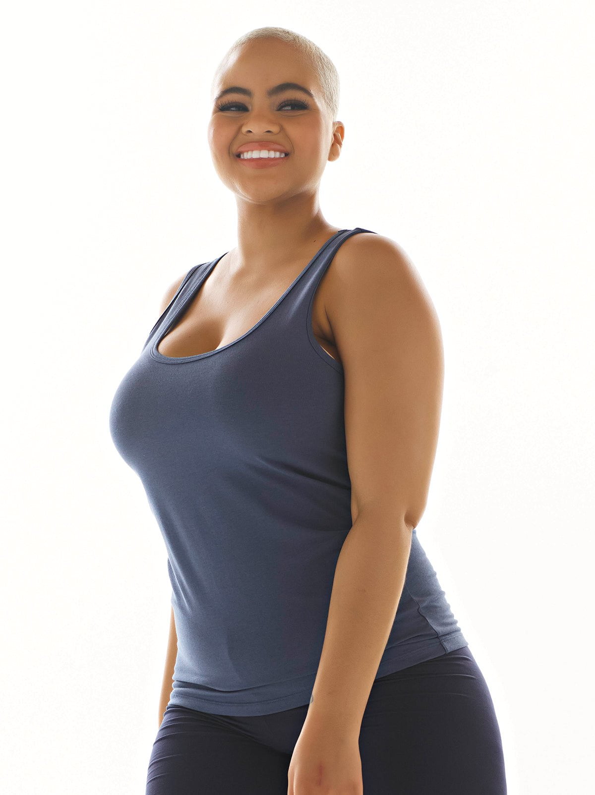 Image of Cotton Modal Stretch<br> Layering Tank Top