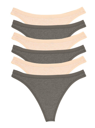 Organic Cotton Stretch Bikini 6-Pack, GOTS Certified