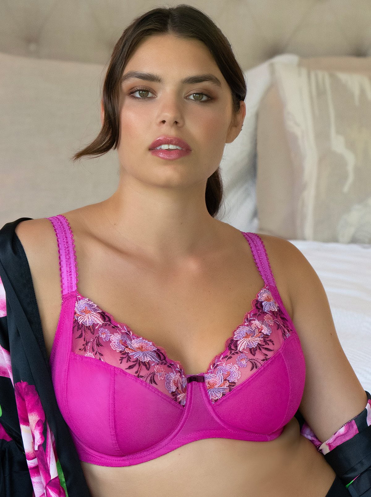 Image of Fleurs Embroidered Unlined Bra