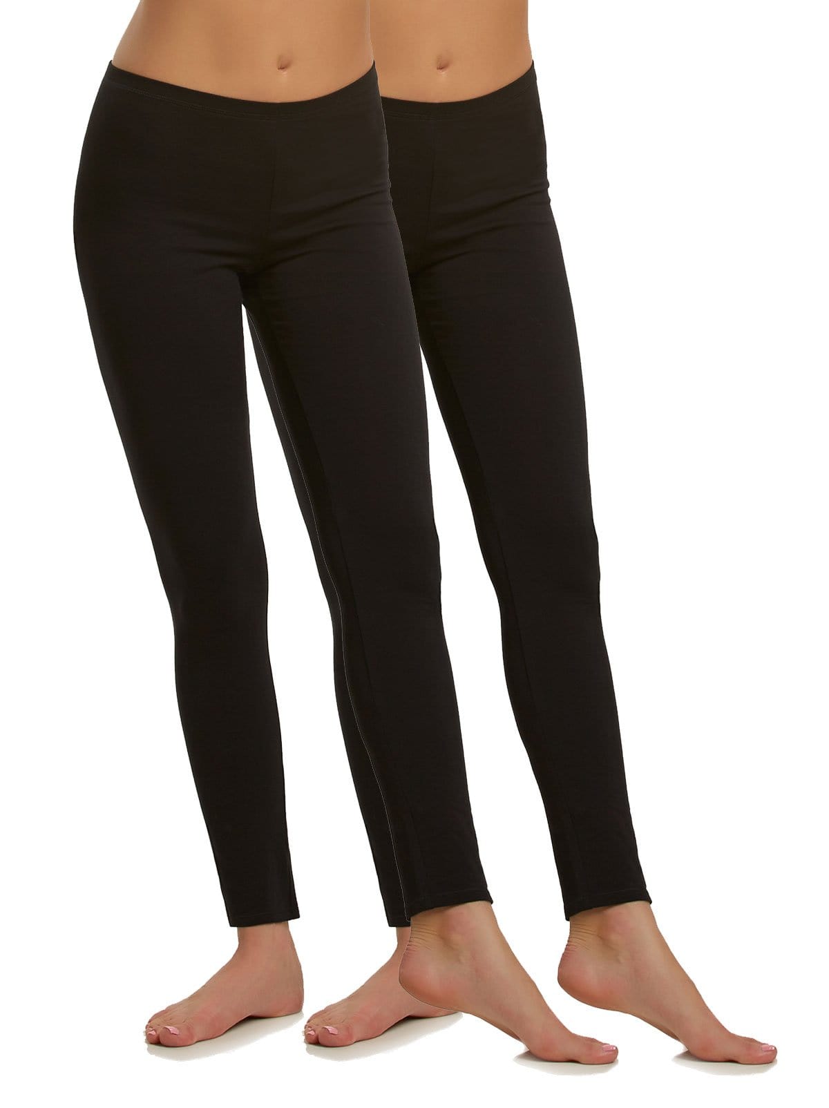 Image of Cotton Modal Lightweight Leggings 2-Pack