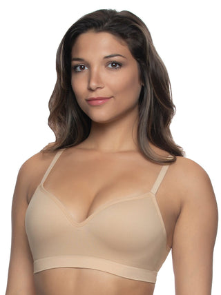 Felina Womens 2 Pack Side Smoothing Seamless Wire Bra Size L