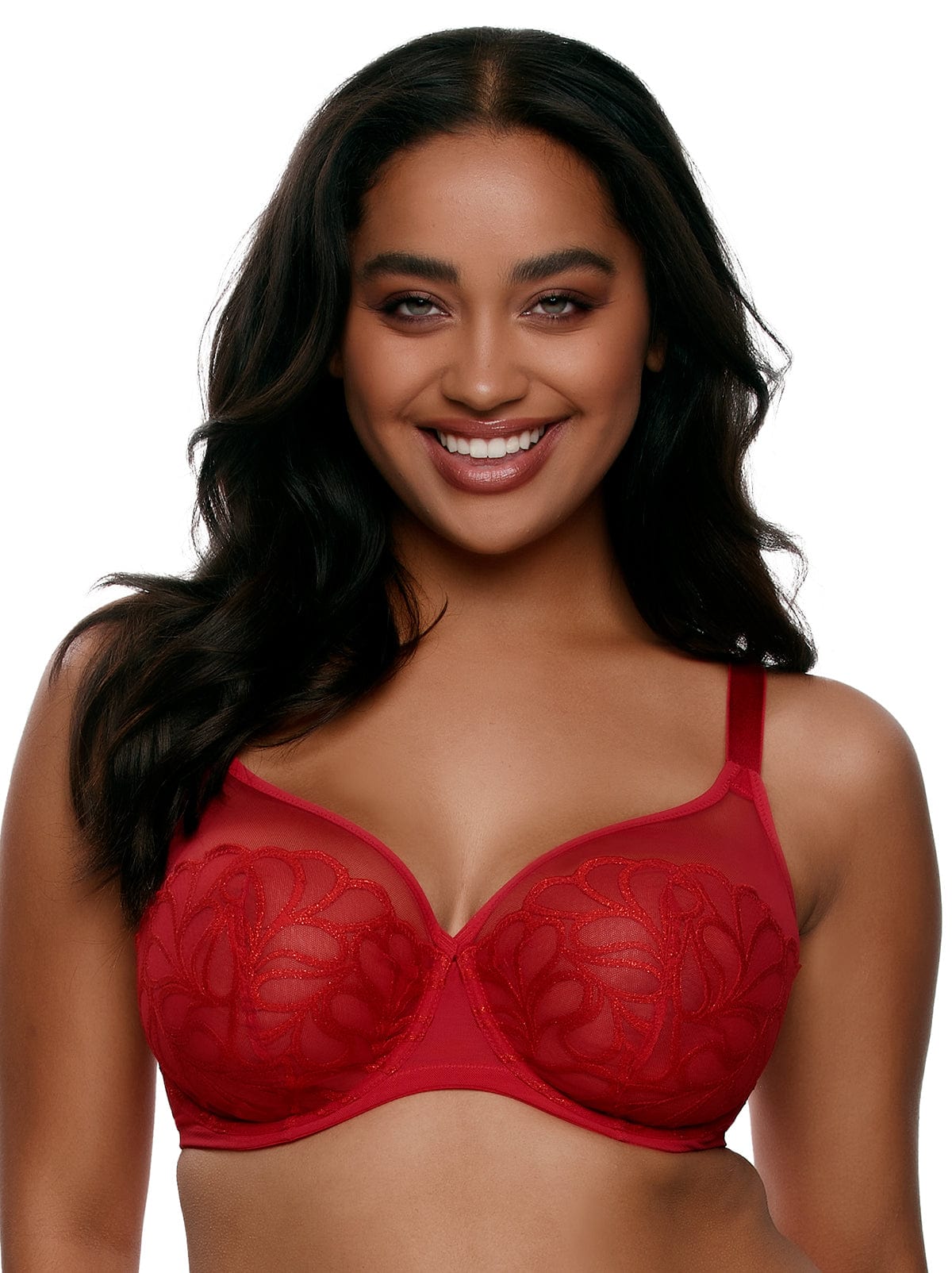 Image of Lotus Embroidered Unlined Bra