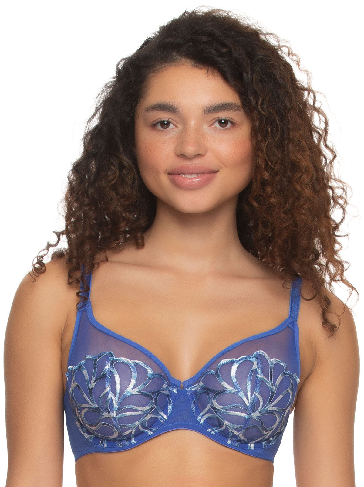 Image of Lotus Embroidered<br> Unlined Bra