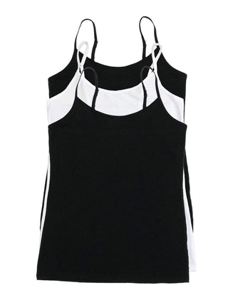 Women's Tank Top Cotton Modal Camisole Long Length Layering V-Neck 3 P –  Genuwiii