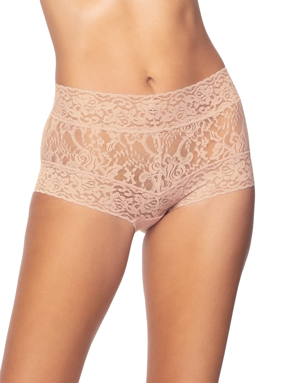 Image of Signature Stretchy Lace Hi-Waisted Boyleg Panty