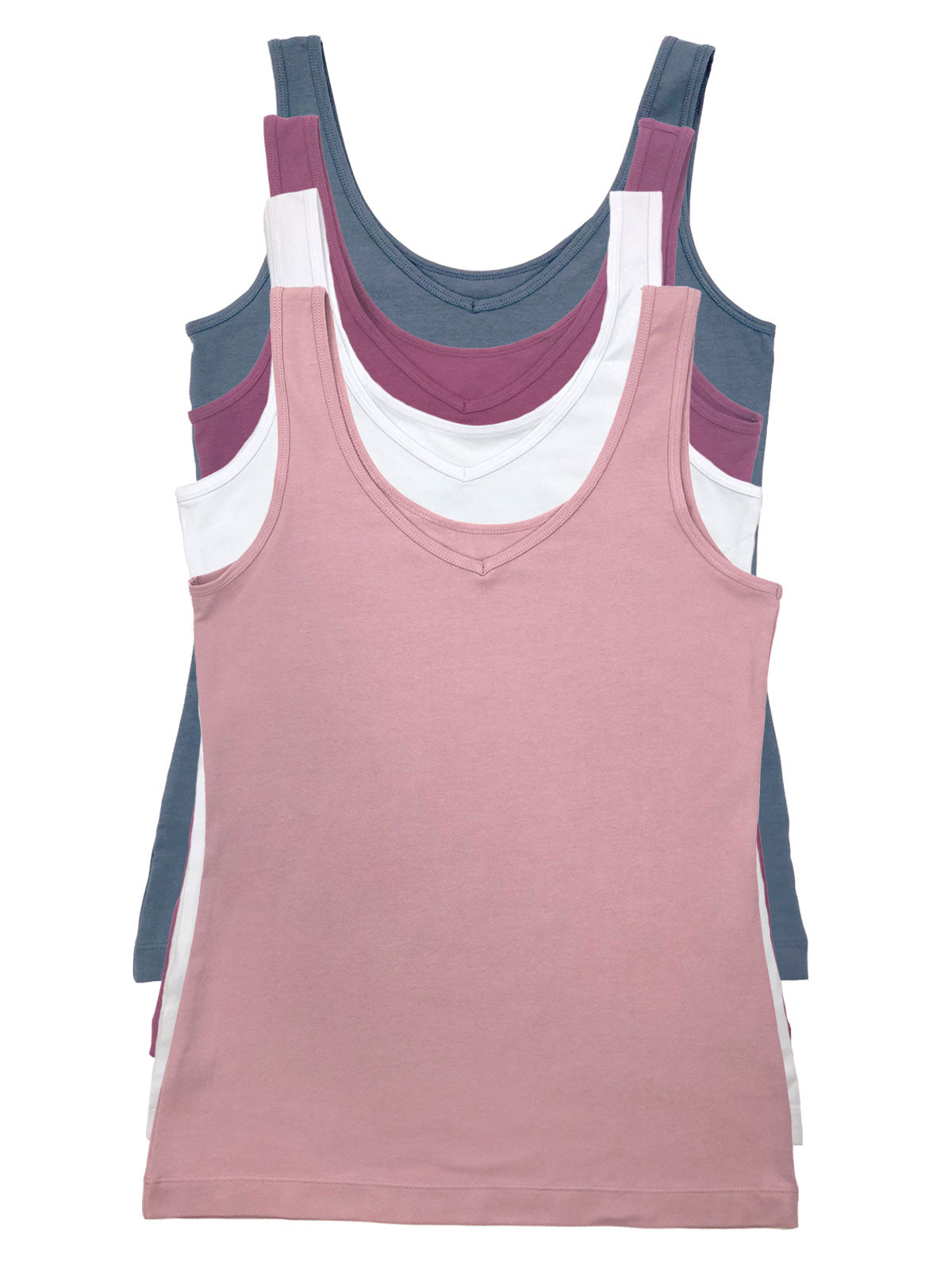 Image of Cotton Modal Reversible Tank Top 4-Pack