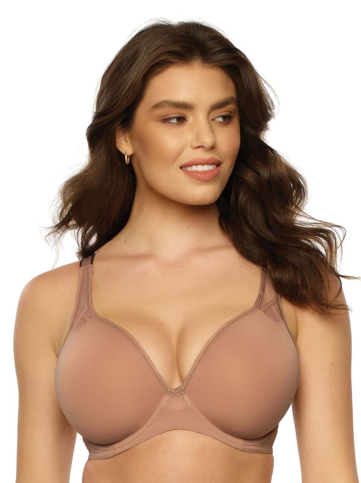 Image of Amaranth Plush T-Shirt Bra w/ Sheer Details