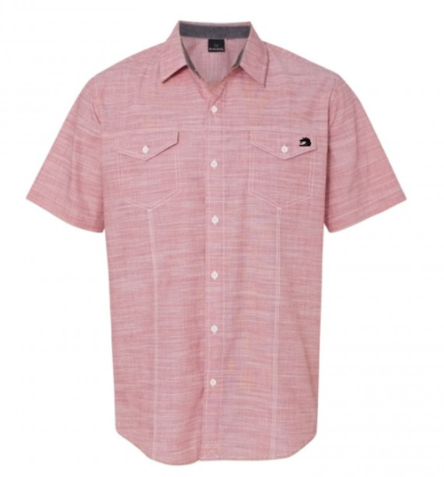 red button down shirt short sleeve