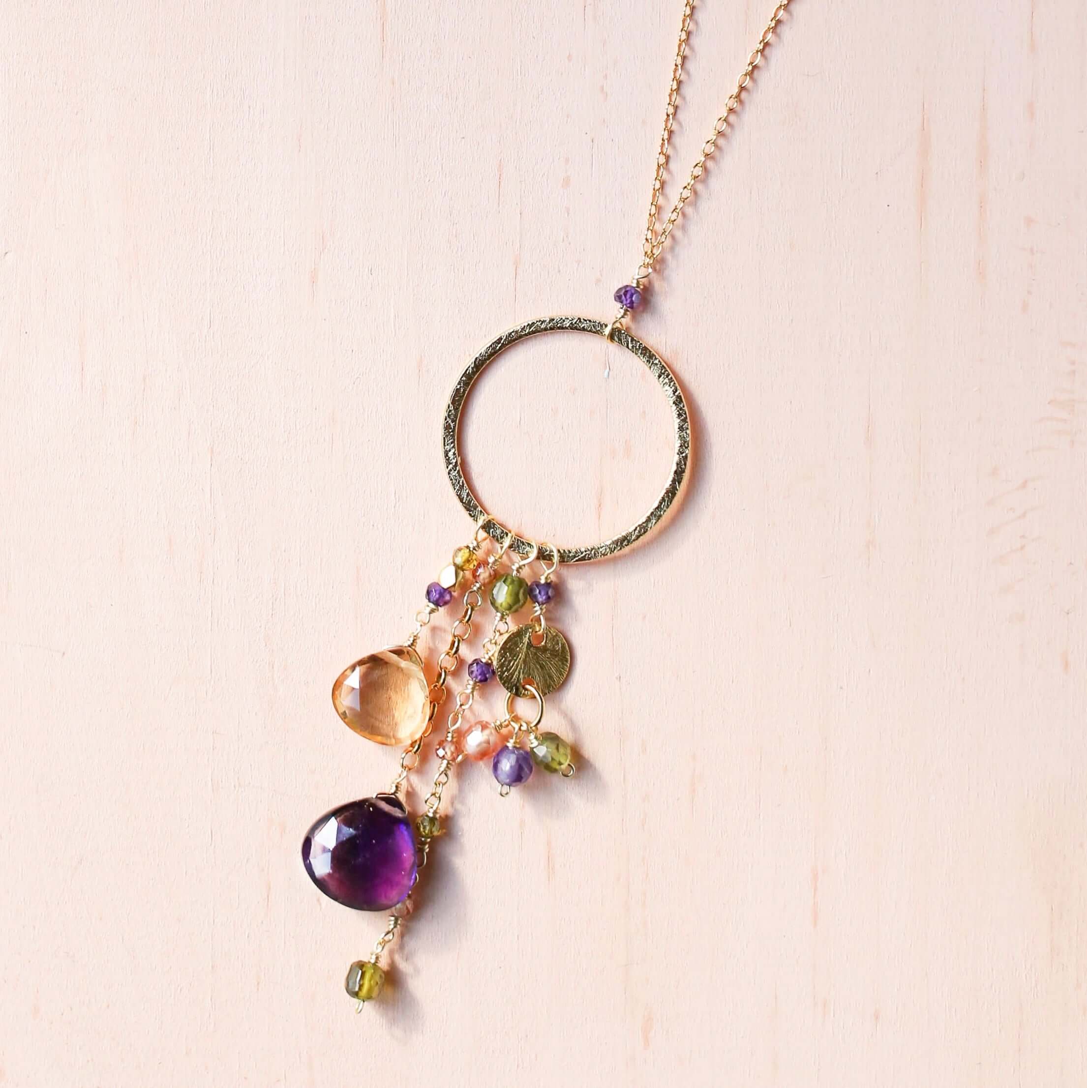 Gold Amethyst Necklace for Women | Parken Jewelry