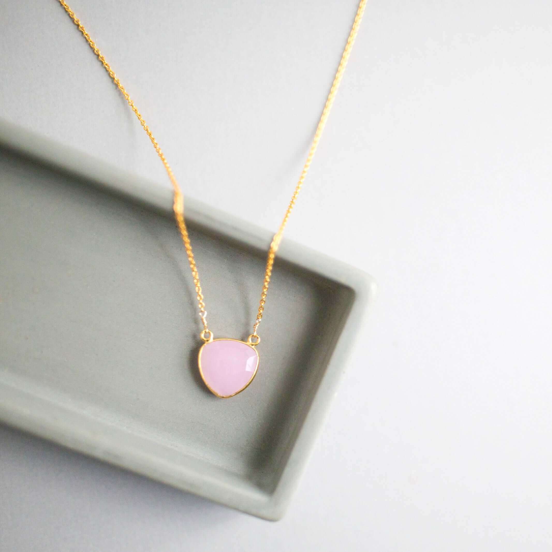 Rose Quartz Necklace Layering Set | Gift Ideas for Her Necklace Kit