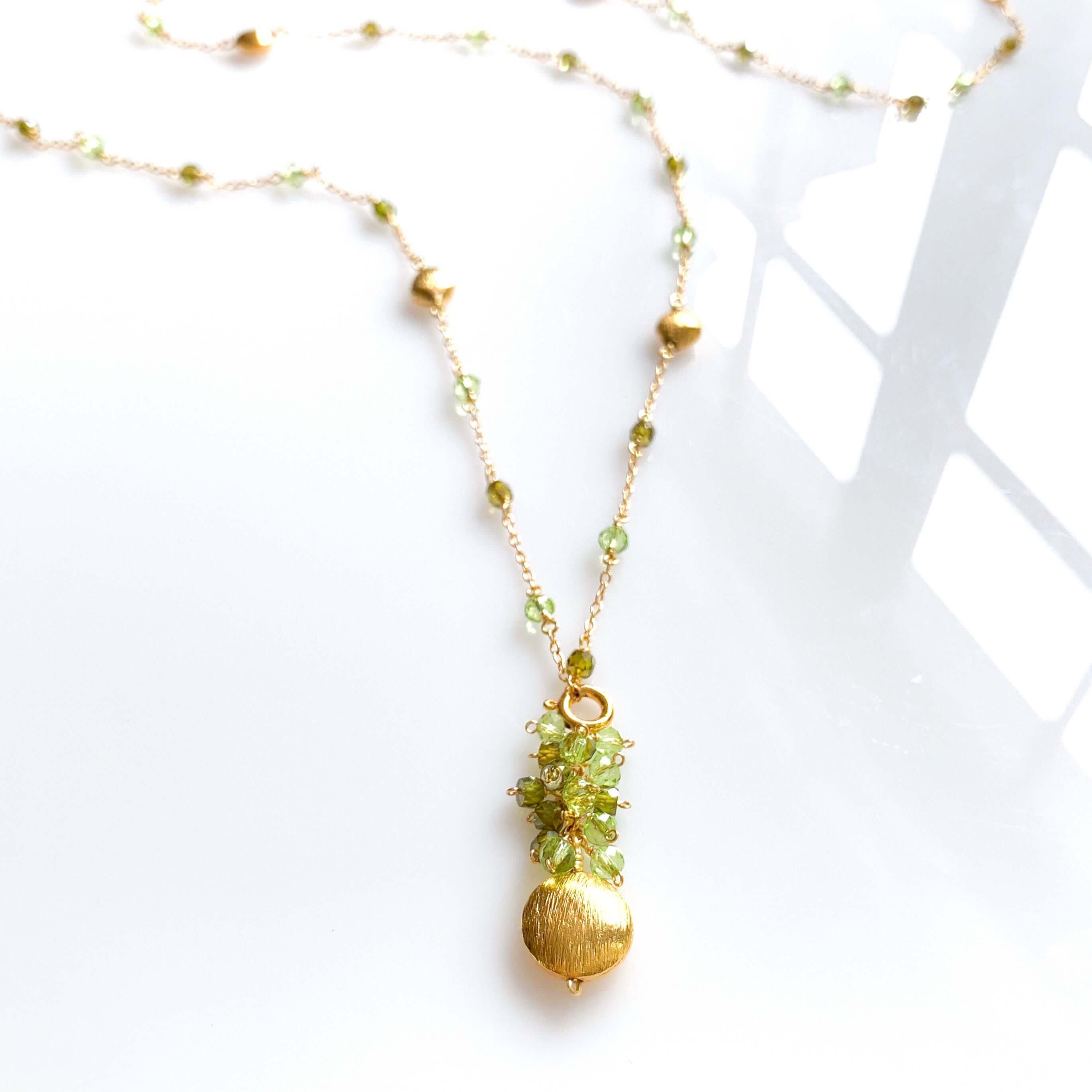 Long Peridot & Green Amethyst Beaded Chain - PARKEN JEWELRY product image