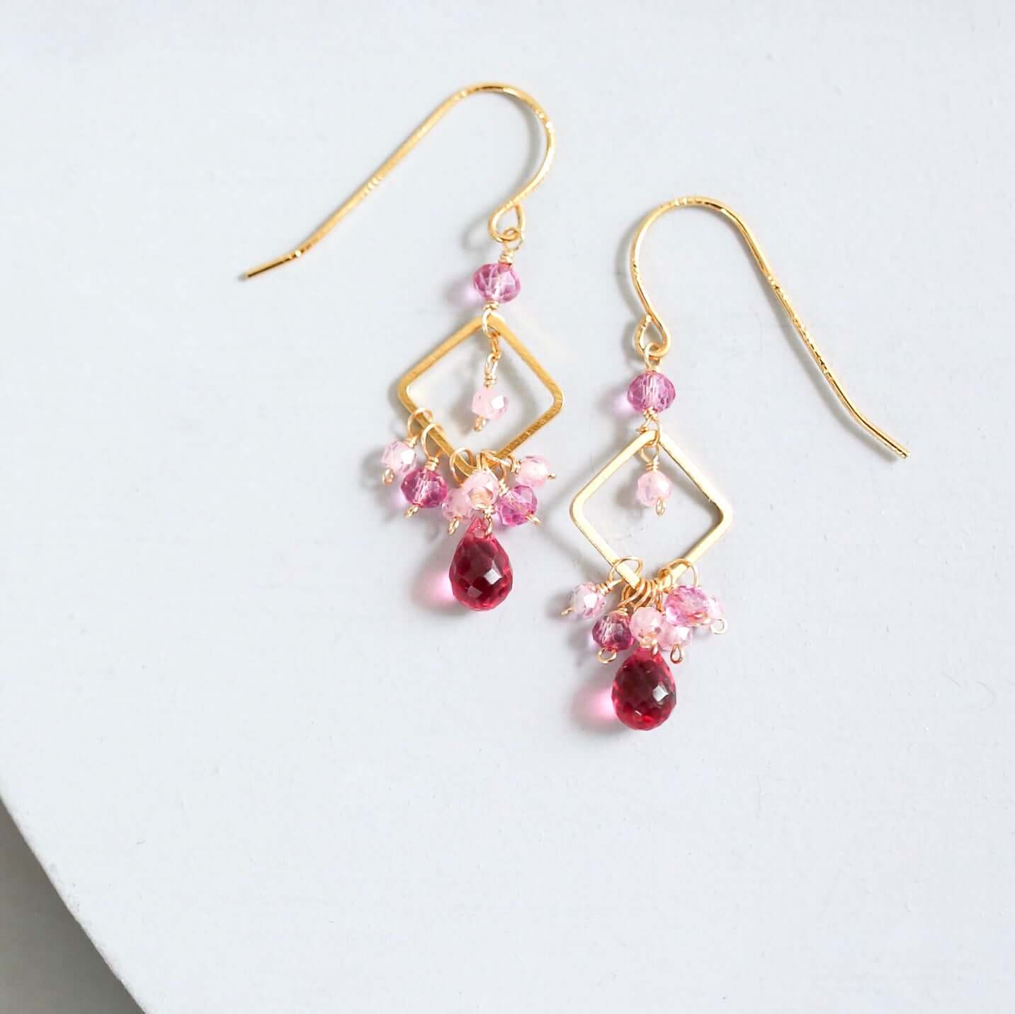 The Pixy Earring - Dark Pink Tourmaline - PARKEN JEWELRY product image