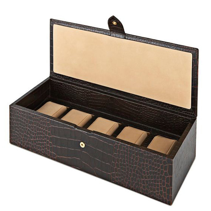 calf leather 5 grid watch box