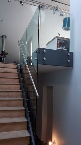 Internal glass balustrade