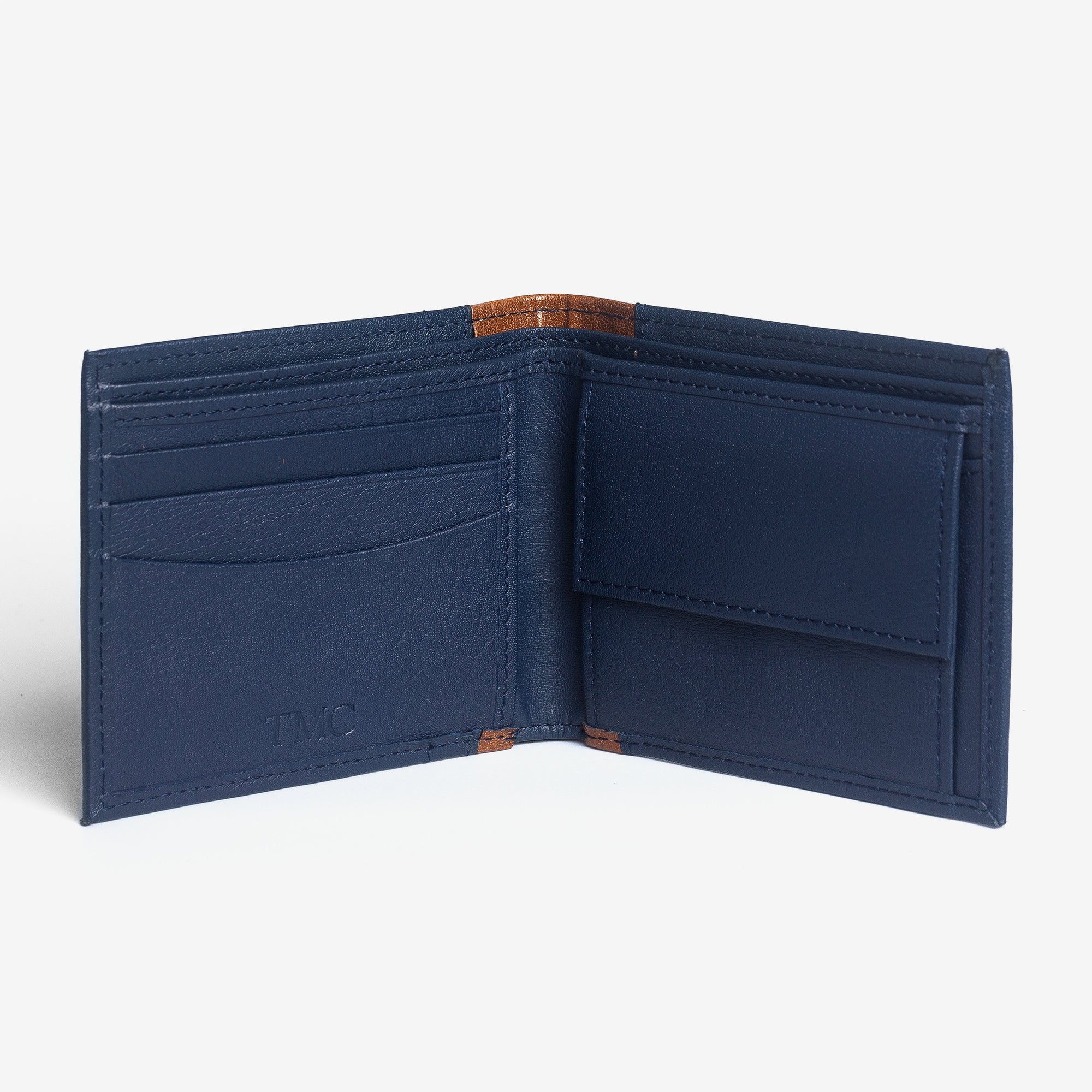 Buy Customised Deep Blue Men's Leather Wallet online in India - The ...