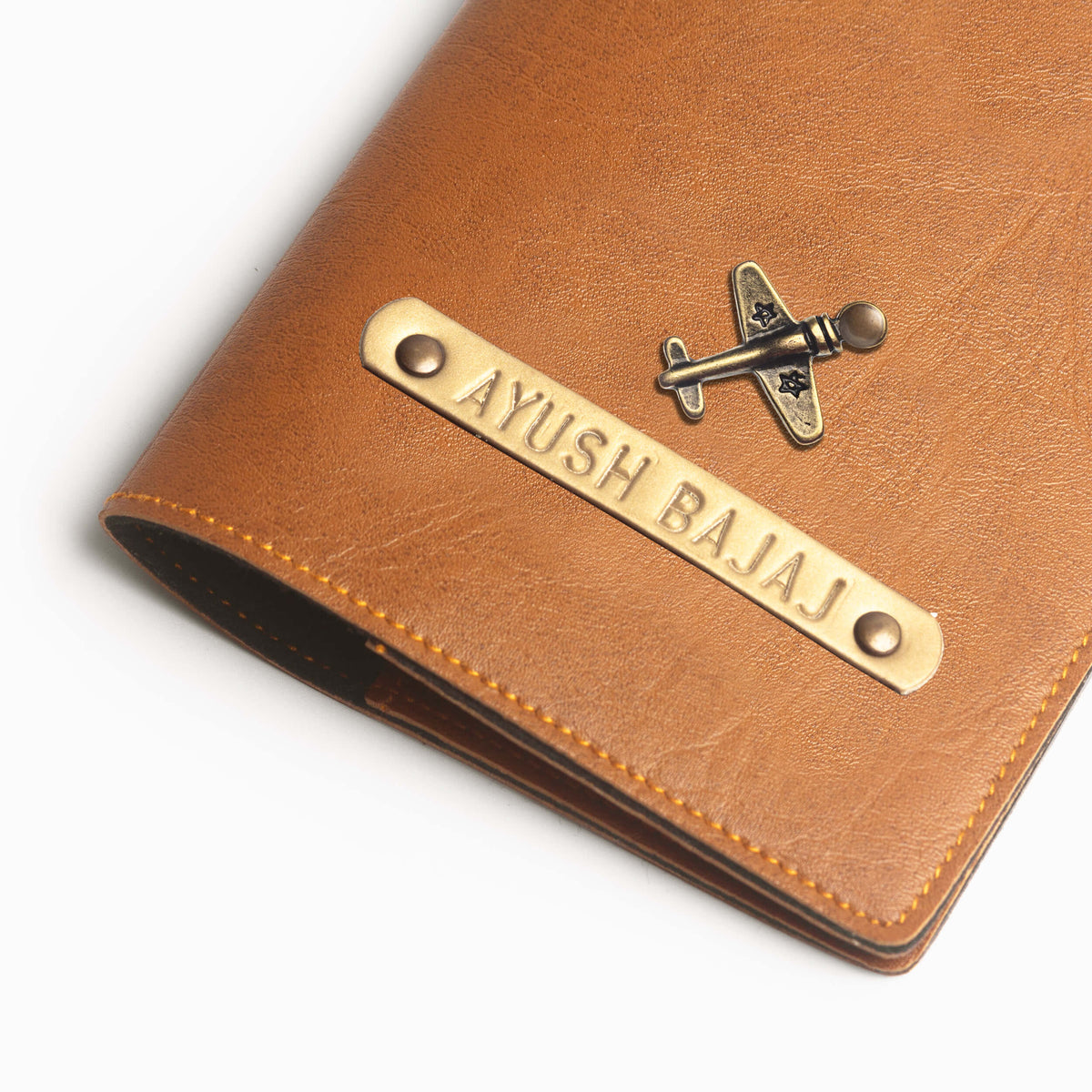 Personalized Name Passport Cover Light Brown