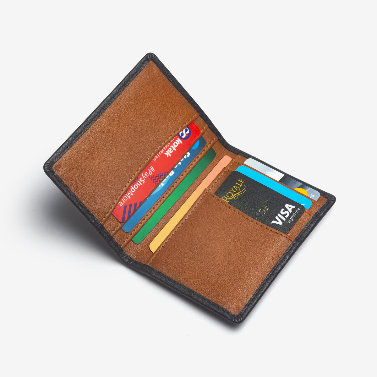 Personalised Card Holder Wallet - Black with charm by The Messy Corner