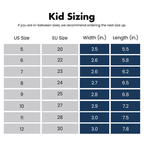 Kids Size Chart